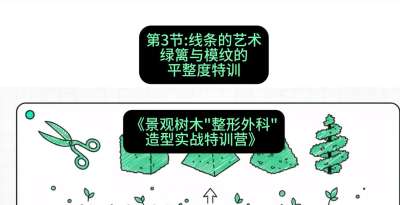 第03节：线条的艺术&mdash;&mdash;绿篱与模纹的平整度特训，课程：《景观树木&ldquo;整形外科&rdquo;造型实战特训营》#识农AI